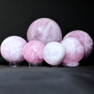 Rose Quartz Crystal Spheres - Rose Quartz Sphere - Large Crystal Spheres - Premium Natural Crystal Balls -  You Choose