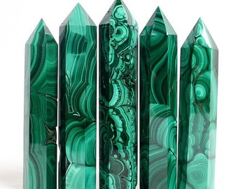 Malachite AAA Premium Towers, Malachite Wands, Raw Malachite, Polished Malachite, Malachite Slabs, Malachite Bracelets -You Choose