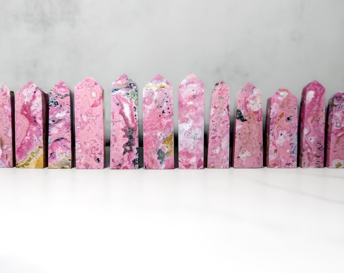Rhodochrosite Towers: Pink Peruvian Rhodochrosite Crystal Points