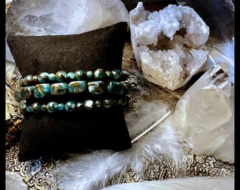 Ocean Jasper Beaded Bracelets - Jasper Beaded Bracelet Set - Natural Jasper - Crystal Bracelets - Stone Bracelet