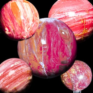 Petrified Wood Spheres, Large Peteified Wood  Spheres, Colorful Large Sphere, Petrified Wood Crystal Balls -  Agatized Wood, You Choose