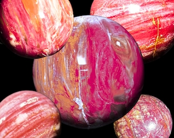 Colorful Petrified Wood Spheres: Agatized Fossil Crystal Ball