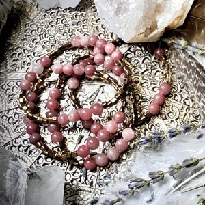 Bracelets de perles de quartz fraise - Perles de quartz fraise de qualité supérieure AAA - Perles de cristal - Bracelets de quartz fraise naturel - 6 mm et 8 mm