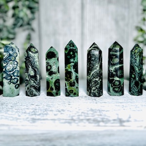 Kambaba Jasper Towers - Kambaba Crystal Points - Premium Natural Kambaba Jasper - Kambaba Crystal Towers & Hearts - You Choose
