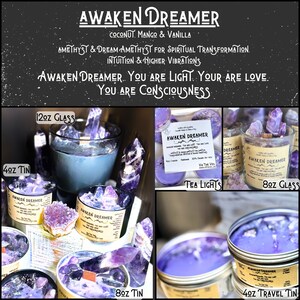 Reiki Charged Crystal Candles Healing Candles Intention Candles Crystal ...