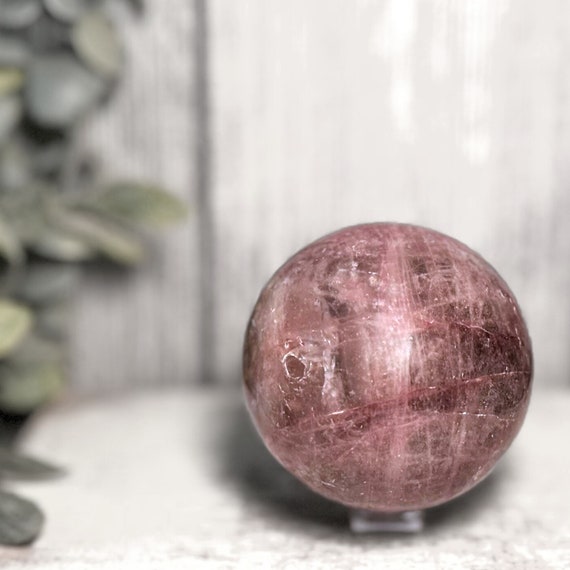 ストロベリークォーツ スフィア、100% 天然プレミアム