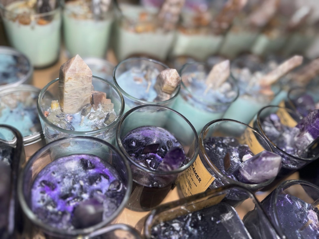 Custom Crystal Candles: Healing Intention Natural Candle - Etsy
