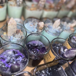 Candele di cristallo personalizzate: candela naturale con intenzione di guarigione