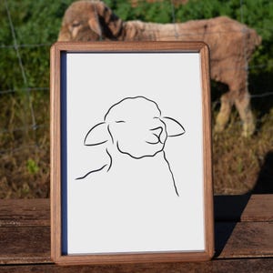 Sheep digital print/ line art/drawing/digital art/ poster/ home decor