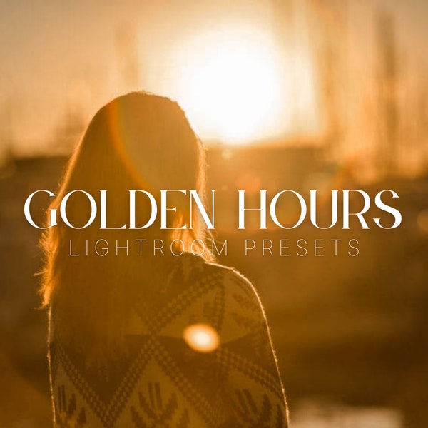 20  Golden Hour Lightroom Presets,  Mobile & Desktop,  Minimal Filters, Fashion Blogger Presets,  Instagram Aesthetic