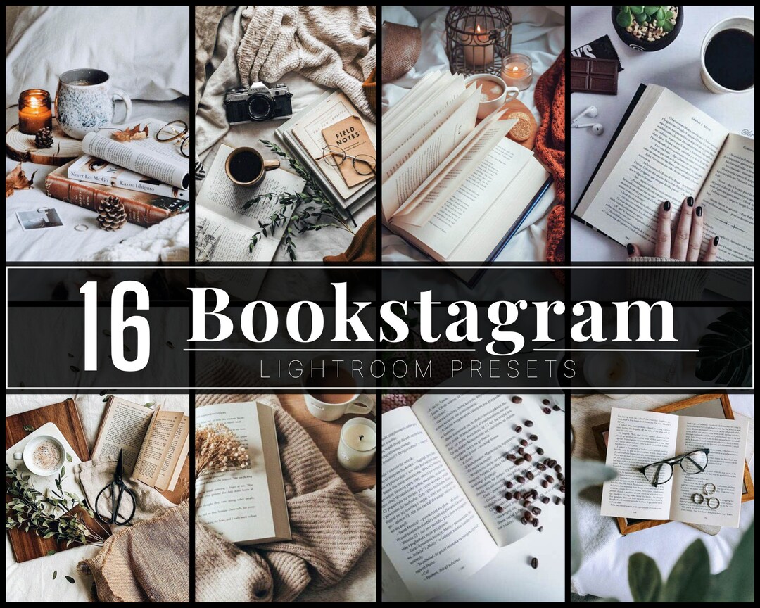 16 BOOKSTAGRAM PRESETS Cozy Cottage Lightroom Presets Book Presets Book