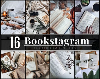 16 BOOKSTAGRAM PRESETS | Cozy Cottage Lightroom Presets | Book Presets | Book Instagram Preset | Bookish Influencer Preset | Warm Soft Cozy