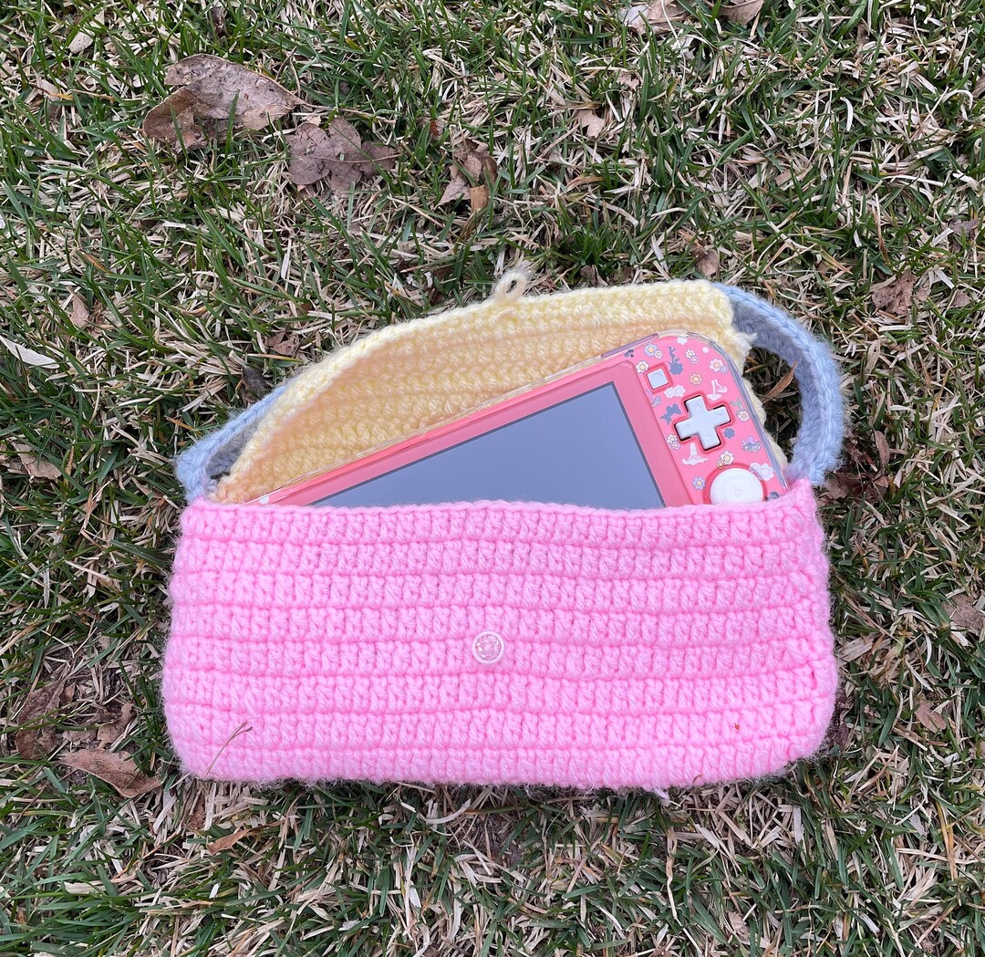 Nintendo Switch LITE Case Color Block Crochet Purse - Etsy