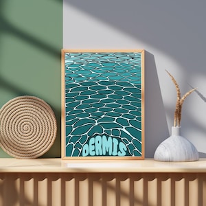 Dermatologie Art Print, Instant Download kunst, kunst aan de muur medisch kantoor, wanddecoratie dermatoloog, decor medisch kantoor, gezondheidszorg Art Print