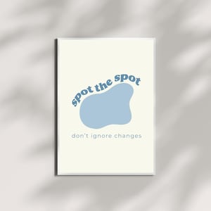 Spot the Spot Dermatology Poster, Skin Cancer Awareness Wall Art, Medical Office Decor, Preventive Health Print