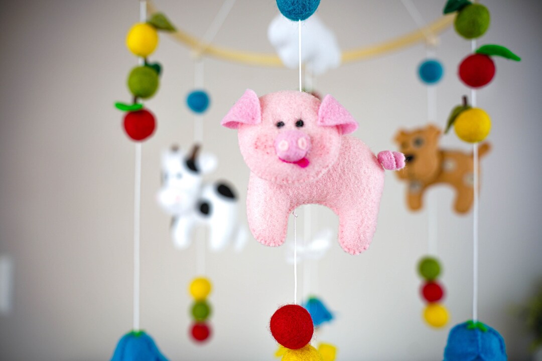 Farm Nursery Mobile Farm Animal Theme Decor Nursery Farm Animal Cot