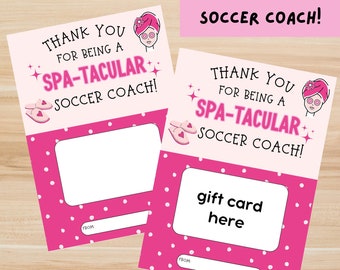 Cute Gift for Soccer Coach, Gift Card for Soccer Coach, Soccer Coach Gift, Soccer Coach Gift Card Printable, Coach Gift, Soccer Gift
