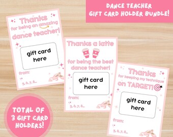 Geschenk für Tanzlehrer Tanz Wertschätzung Kaffee Geschenkkarte für Tanzlehrer Danke Tanzlehrer Geschenkkarte Printable Tanzlehrer Geschenkkarte