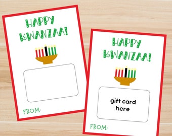 Kwanzaa Gift Card Holder, Kwanzaa Gift Card Holder Printable, Gift Card for Kwanzaa, Kwanzaa Gift Card Printable