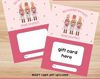 Gift Card Printable for Team Teachers Staff Thank You Gift Card Christmas Gift Card for Teacher Para Christmas Gift Card Holder for Coach