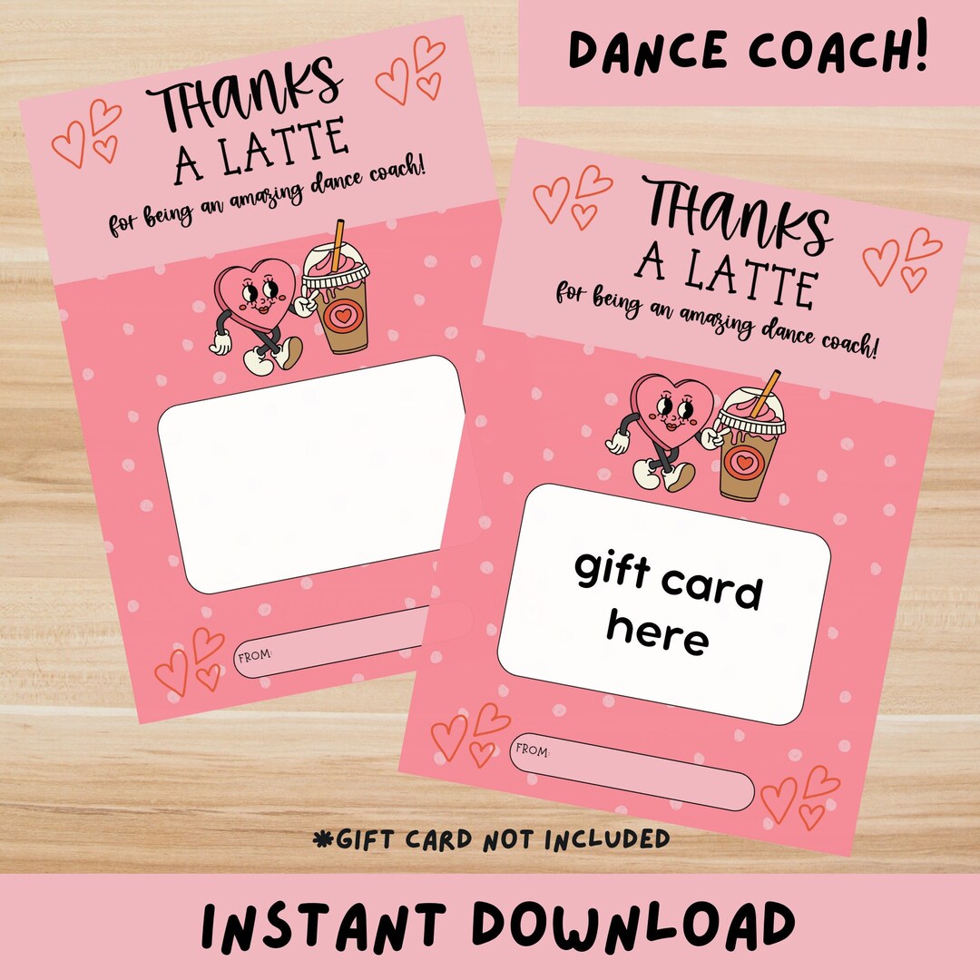 Dance Coach Gift, Valentines Day Gift for Dance Coach, Valentines Day