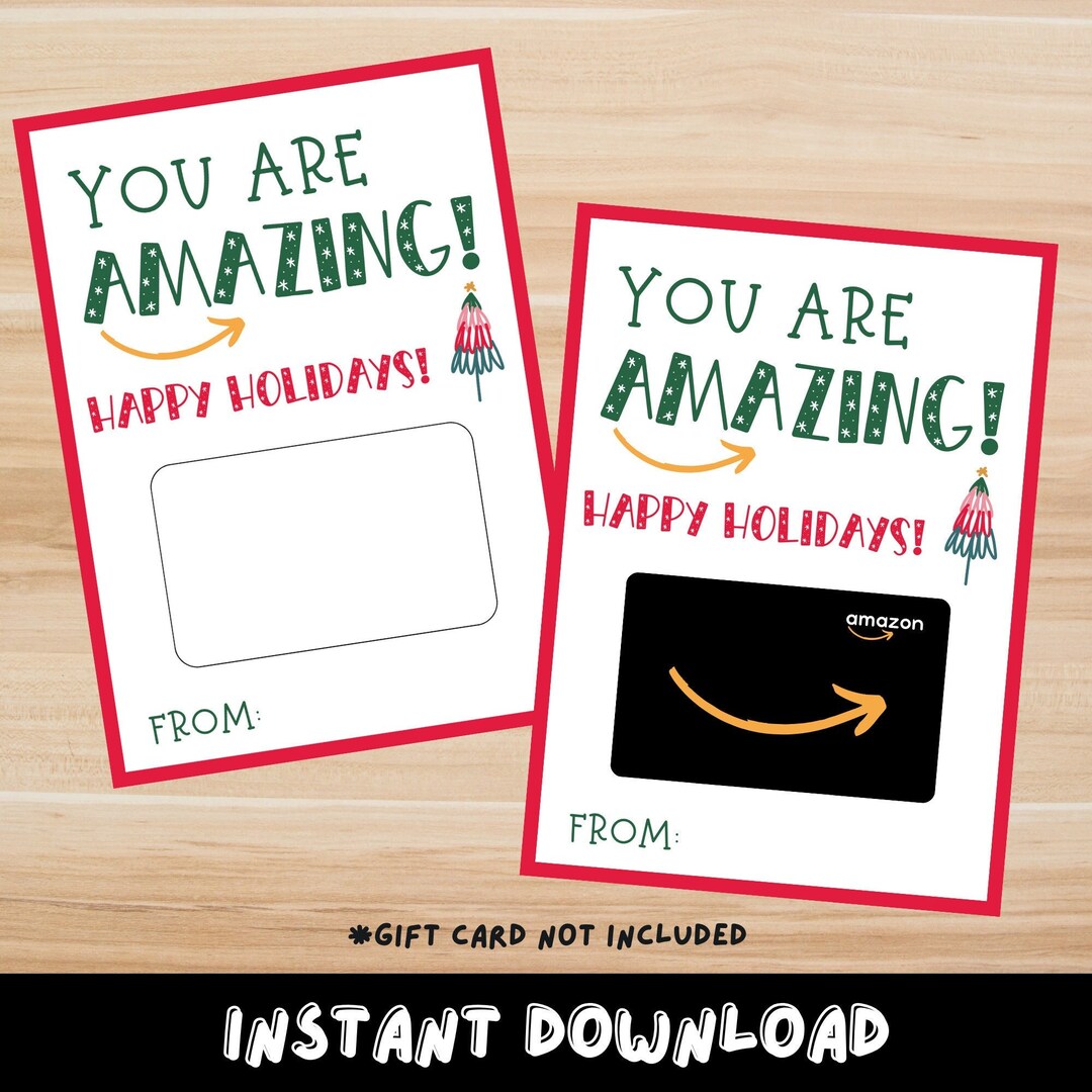 Happy Holidays Gift Card Holder Holiday Gift Card Holder Etsy