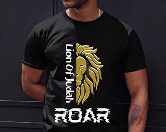 Lion Of Judah ROAR T-Shirt in sizes Small up to Plus Sizes 6X