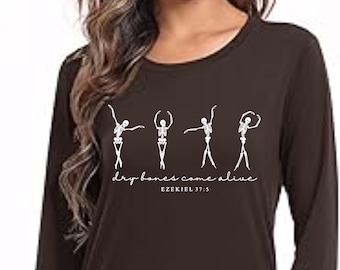 Fall theme "Dry Bones Come Alive" T-Shirts, Sweatshirts, and Hoodies, sizes small up to plus sizes 5X, scripturebrandingco, skeleton