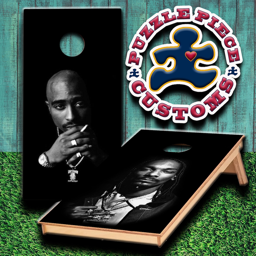 Laminated Snoop Dogg and Tupac Cornhole Boards Wrap Set - Etsy