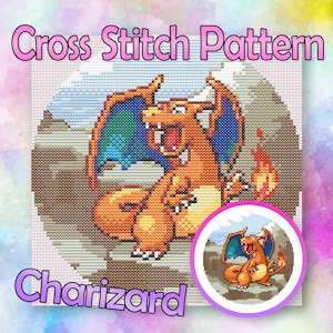Charizard Cross Stitch Pattern - Instant Download PDF!