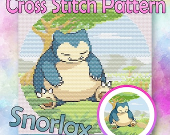 Snorlax Cross Stitch Pattern - Instant Download PDF!