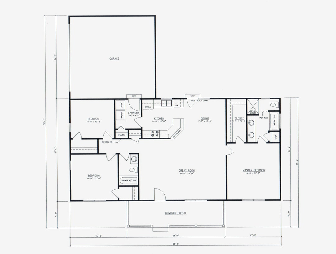 3 Bedroom 2 Bath House Plan Floor Plan With 2 Car Garage Great Layout 3 Bedroom 2 Bath House Plan Floor Plan With 2 Car Garage Great Layout