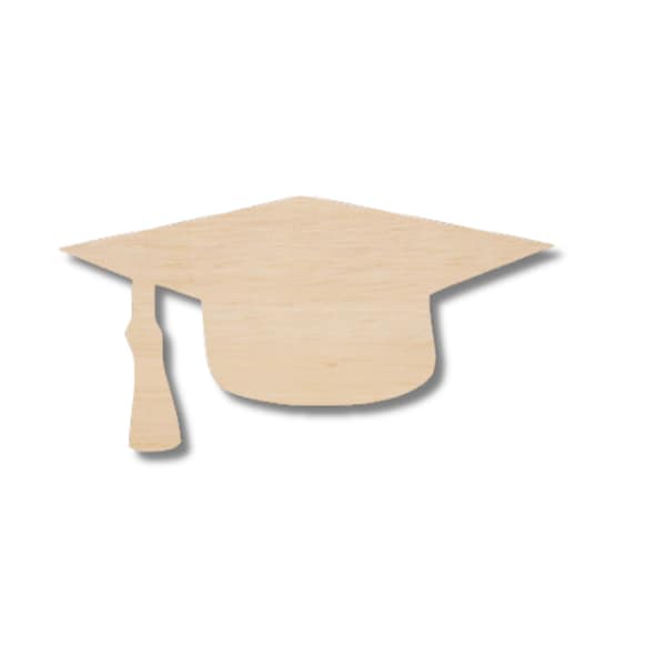 Unfinished Graduation Cap Wood Blank | Graduation Cap Wood Cutout Shape | Laser Cut Blanks | Unfinished | DIY Craft Blanks