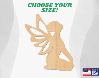 Laser Cut Birch Plywood Fairy Shape - Unfinished Wood Cutout