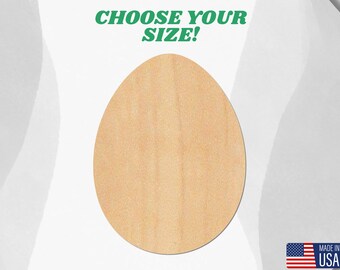 Birch Wood Egg Cutout: Unfinished DIY Craft Blank