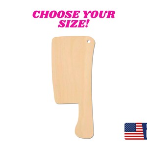 May include: A wooden butcher knife shape, blank and ready to be painted or decorated.  Choose your size! Made in the USA.