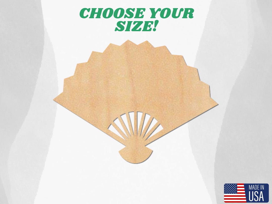 Fan Made Shape Unfinished Wooden Fan Shape: Laser Cut Birch Plywood DIY Craft Blank - Etsy