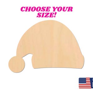 Hat Santa - Laser Cut Out Unfinished Wood Craft Shape XMS35 Hat Santa - Laser Cut Out Unfinished Wood Craft Shape XMS35