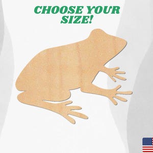Frog - Laser Cut Out Unfinished Wood Craft Shape FRG15 Frog - Laser Cut Out Unfinished Wood Craft Shape FRG15