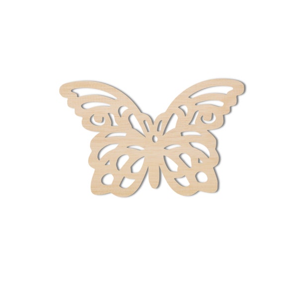 Unfinished Wooden Butterfly Wood Blank | Butterfly Wood Cutout Shape | Laser Cut Blanks | Unfinished | DIY Craft Blanks