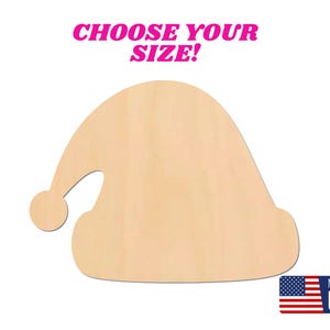 Hat Santa - Laser Cut Out Unfinished Wood Craft Shape XMS35 Hat Santa - Laser Cut Out Unfinished Wood Craft Shape XMS35