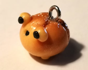 Frog Buns | Polymer Clay Charm | Cute clay miniature food craft