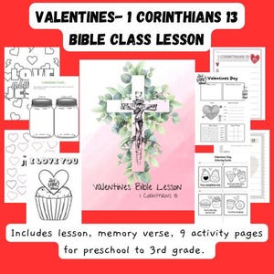 Valentinstag Bibellektion für Schule oder Kirche - 1 Korinther 13 (Vorschule bis dritte Klasse)