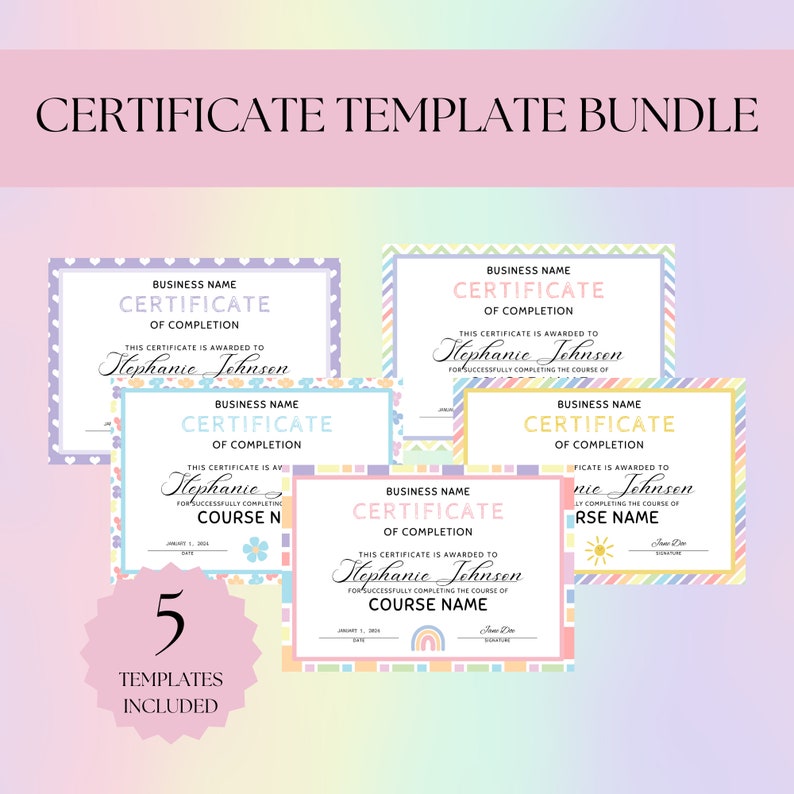 Certificate of Completion Template Training Editable Course Diploma Certificate of Completion Template Training Editable Course Diploma