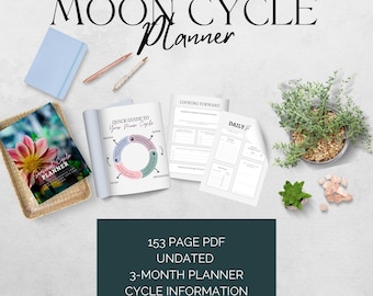 Moon Cycle Planner | Printable Seasonal & Menstrual Cycle Tracker PDF (153 Pages)