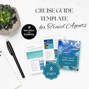 Travel Agent Cruise Guide Template, Canva Template, Editable Cruise Planner, Customizable Vacation Template, Cruise Template, Travel Guide