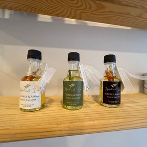 Mini Olive Oil Wedding Favors: Personalized Tag, Extra Virgin, 40ml