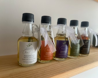 Rosemary Infused Olive Oil Favors: Personalized Tags, Baby Shower Gifts (40ml)
