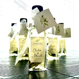 100ml Olive Oil wedding favors, Extra Virgin Olive Oil favors, Unique Olive Oil favors with Tags image 6