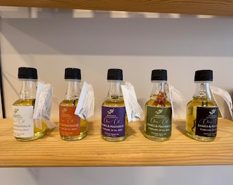 Custom Olive Oil Wedding Favors, Personalized Tags, Rosemary Infused